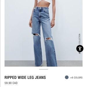 Zara NWT Wide Legged Jeans